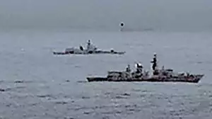 Russian warship 'can't attack anybody'