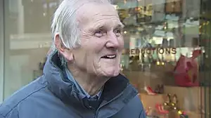 Watch Tommy Lawrence's chance encounter with BBC reporter