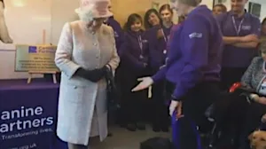 Dog fluffs big moment with the Queen