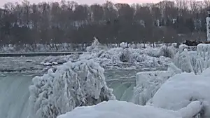 Niagara Falls becomes ice-covered spectacle
