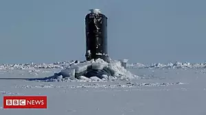 Nuclear sub breaks ice at North Pole