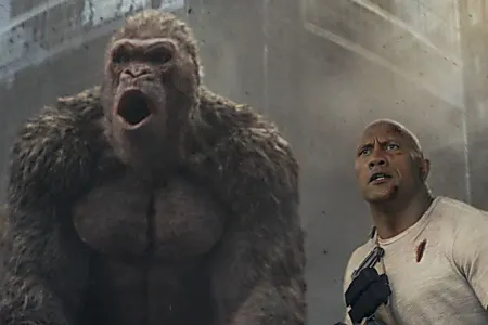 Dwayne Johnson and gorilla team up in Rampage to conquer box office