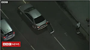 LA police led on bizarre slow car chase