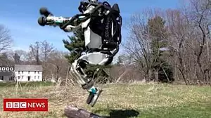 Atlas the robot shows off running skills Atlas the robot shows off running skills
