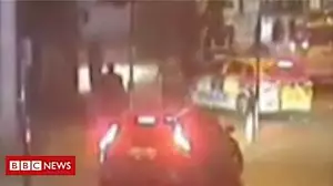 Police officer filmed 'running man over'