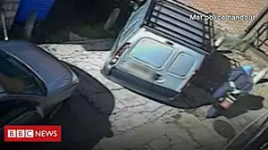 'Pants on head' robber walks into a van