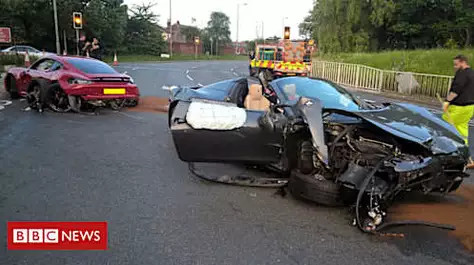 Crash wrecks £250k-worth of sports cars