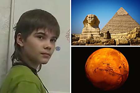 Child genius 'born on MARS reveals secret to human life in Great Sphinx of Egypt'