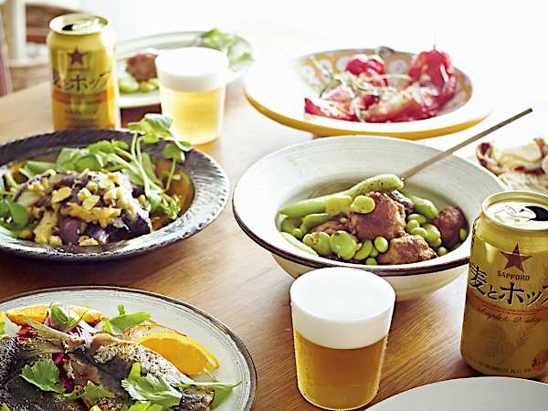 麦とホップとともに、家での食事は良い素材をシンプルに味わいたい