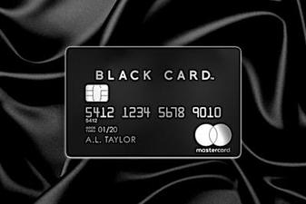 An up-close glimpse at a first-class credit card