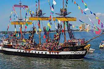 Over 500,000 Pirates Invade Tampa Bay During the Gasparilla Festival