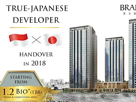 Inspired by harmonious japanese colors, BRANZ BSD is ready for handover in 2018