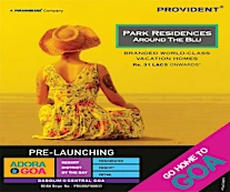 Pre Launching - Park Residences γύρω από το Blu @ Central Goa @ 31 Lacs και μετά